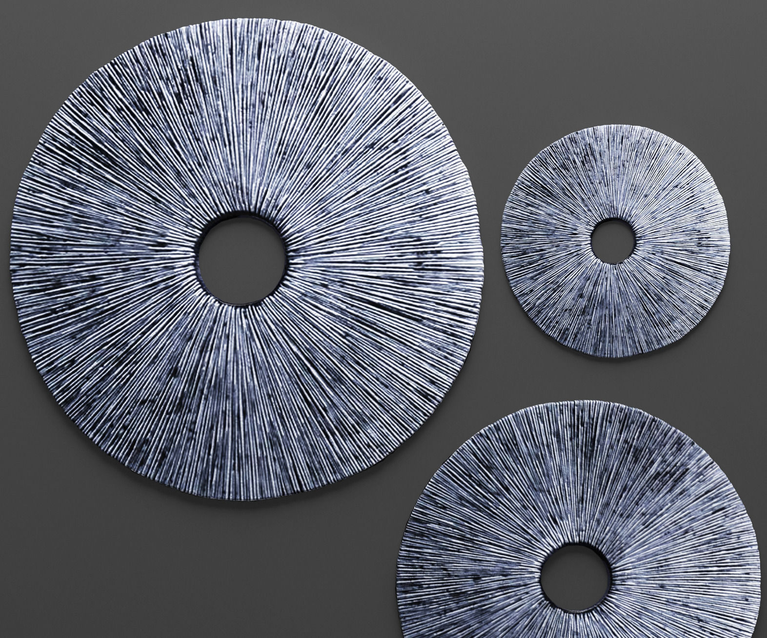 Sandstone Ribbed Wall Art - Set 3D 3D model_7