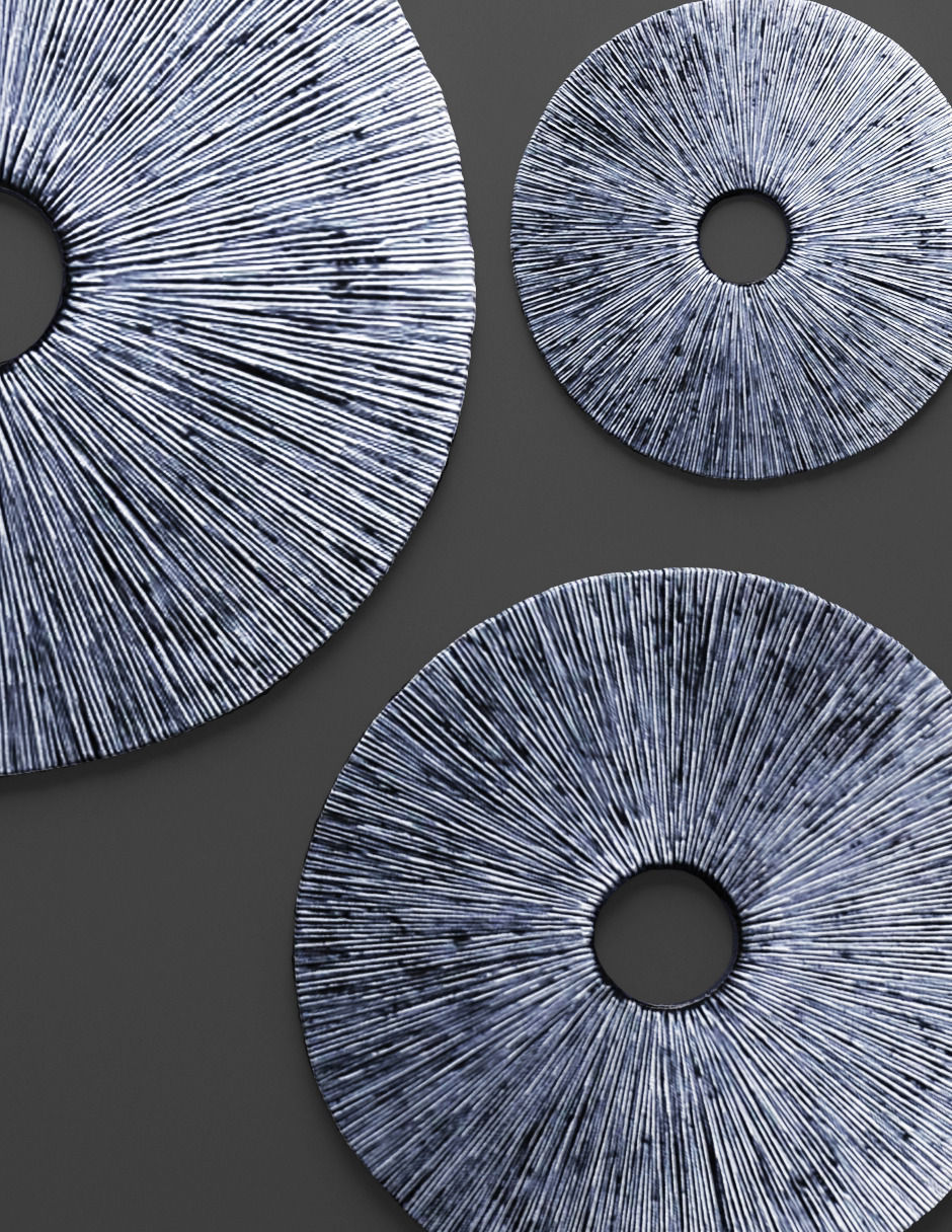 Sandstone Ribbed Wall Art - Set 3D 3D model_6