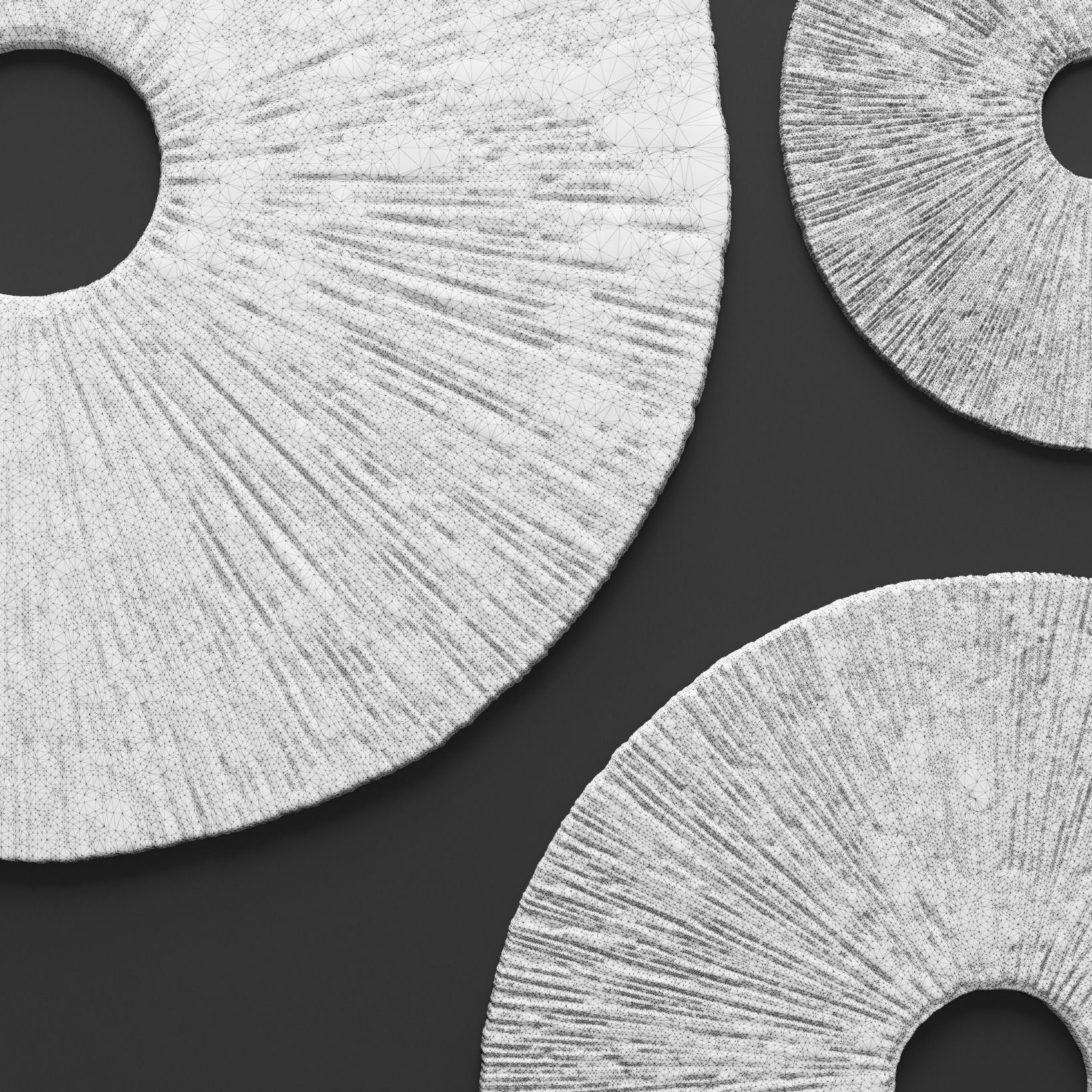 Sandstone Ribbed Wall Art - Set 3D 3D model_4