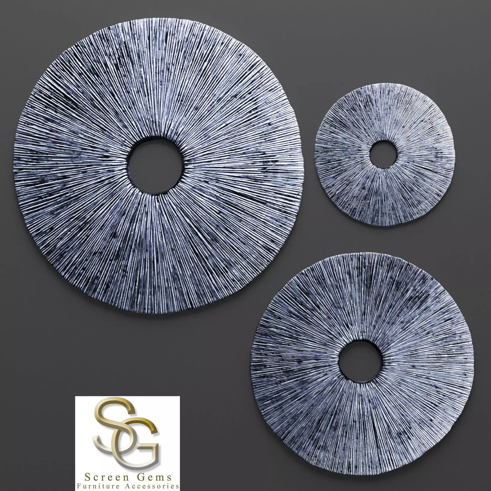 Sandstone Ribbed Wall Art - Set 3D 3D model_0