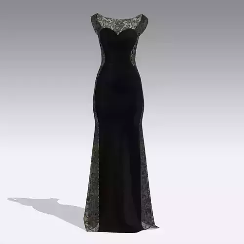 dress lace black trasparent hourglass