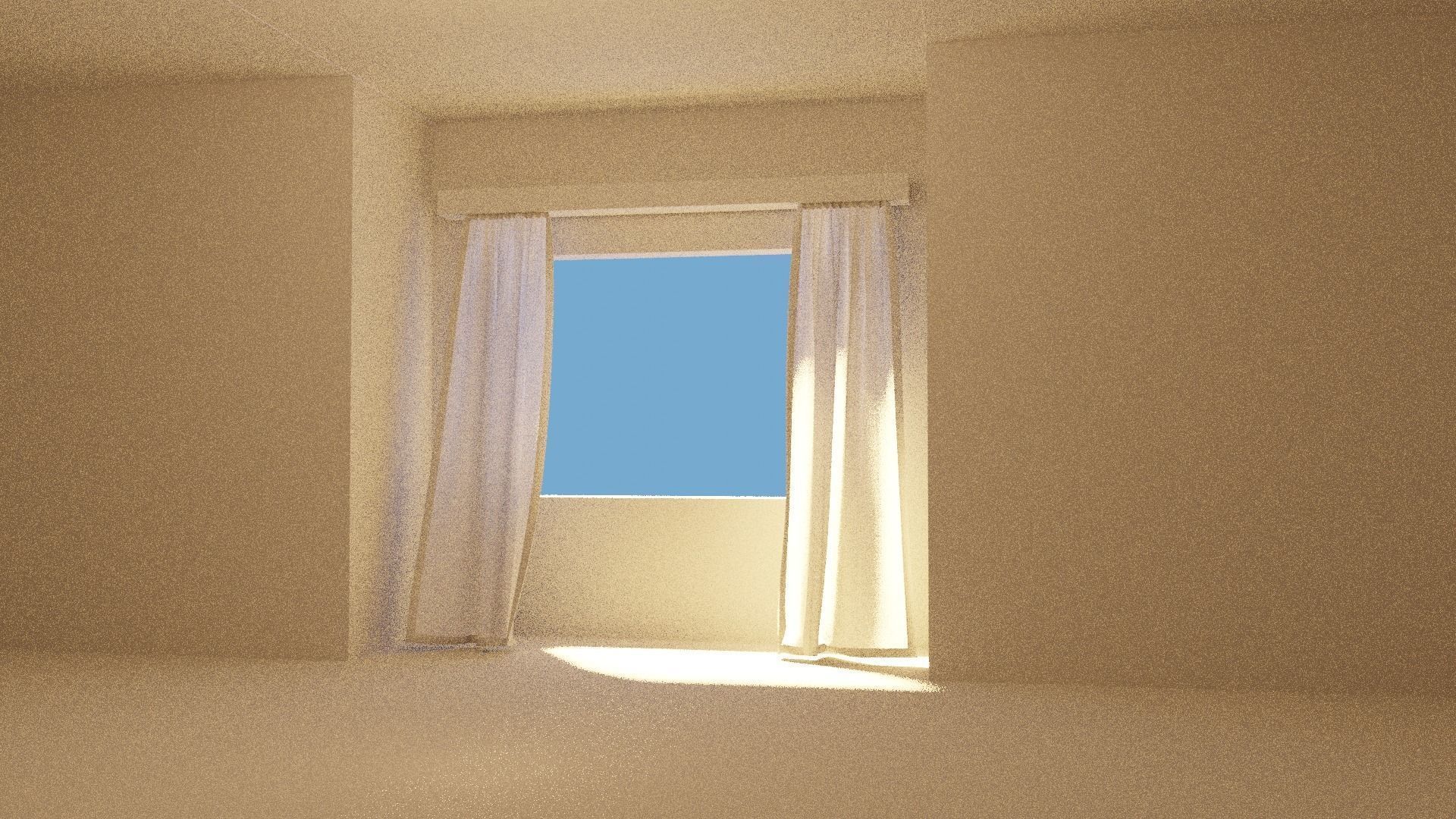 Curtain Blowing Free 3D model_2