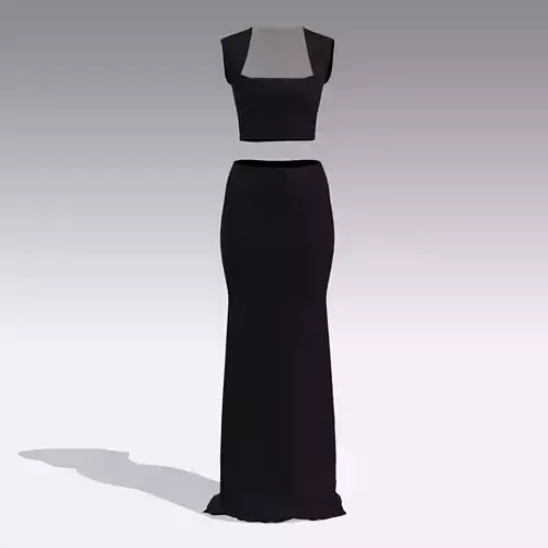 black blouse skirt woman