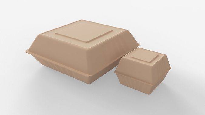 Biodegradable Food Containers 3D model 7