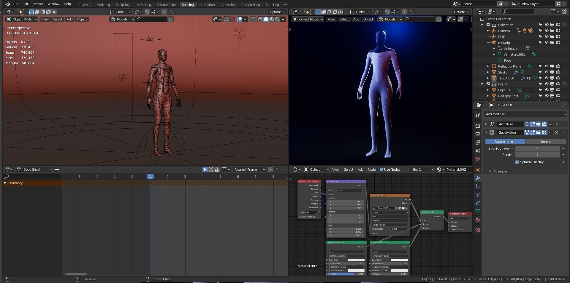 Tesla Bot Hyper 3D model quality - Blender eevee Ready to print Low-poly 3D model_13