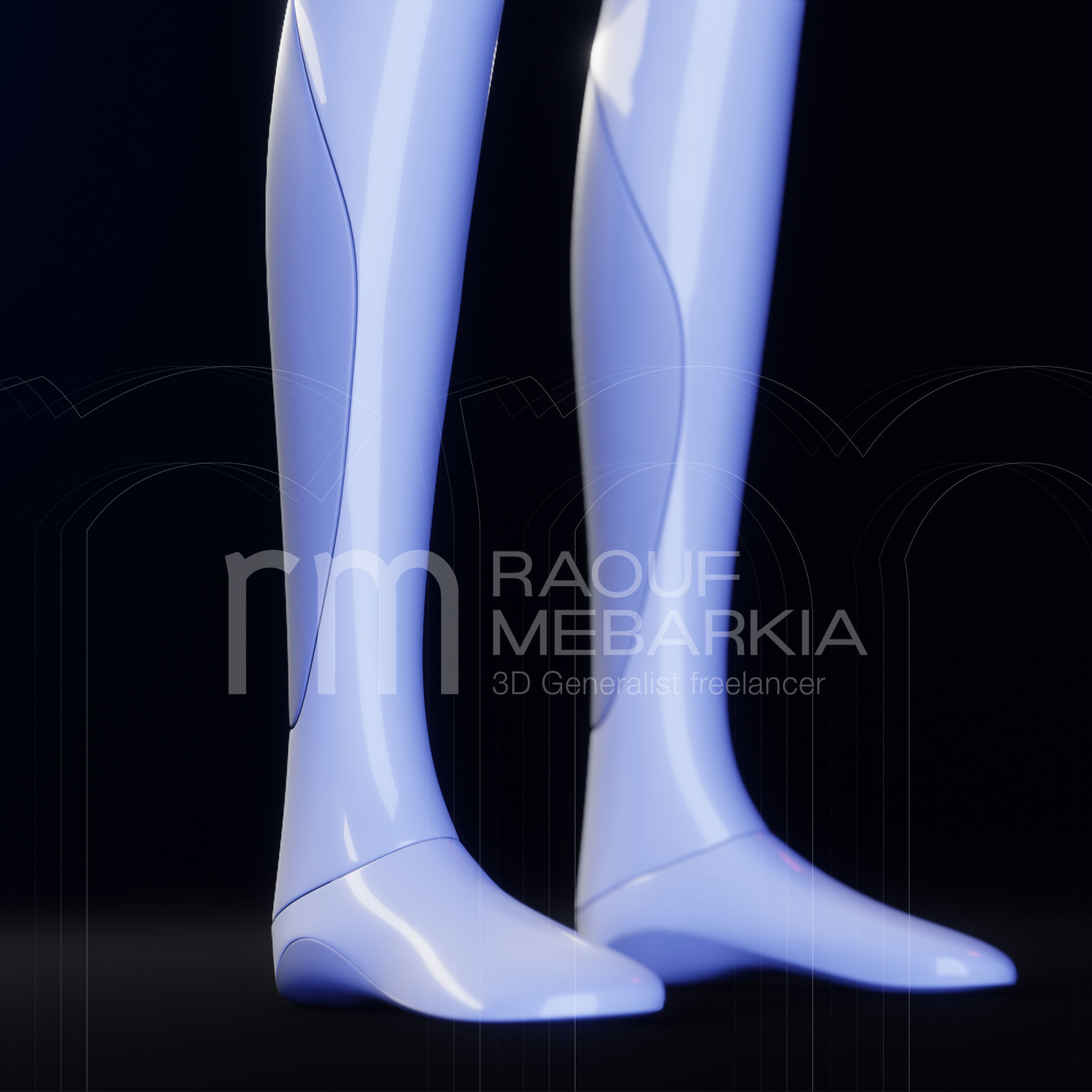 Tesla Bot Hyper 3D model quality - Blender eevee Ready to print Low-poly 3D model_10