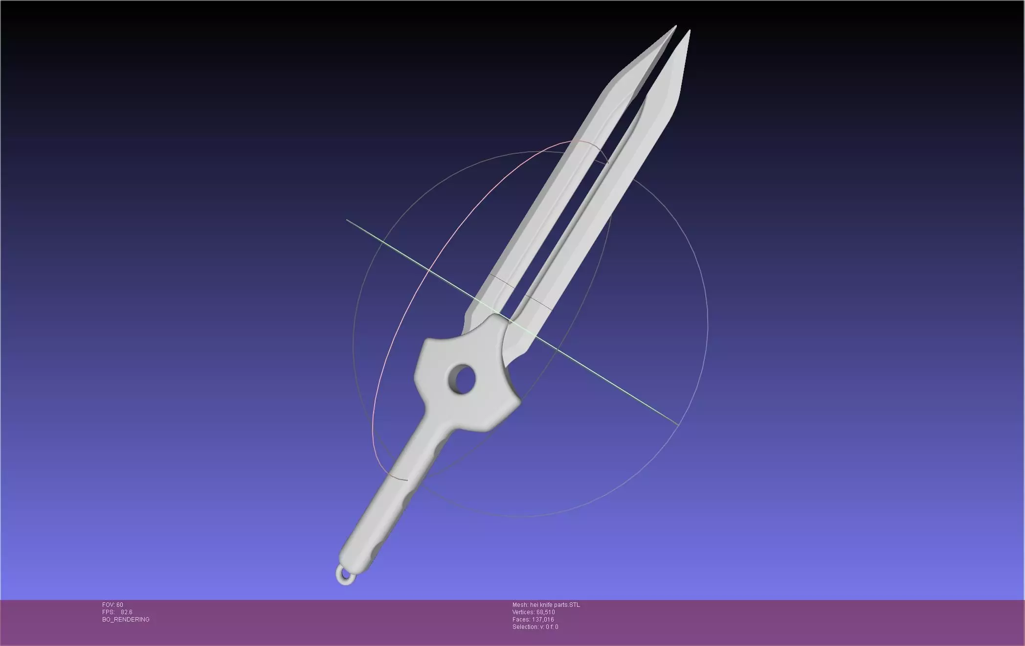 Darker Than Black Hei Knife Printable Assembly 3D print model
