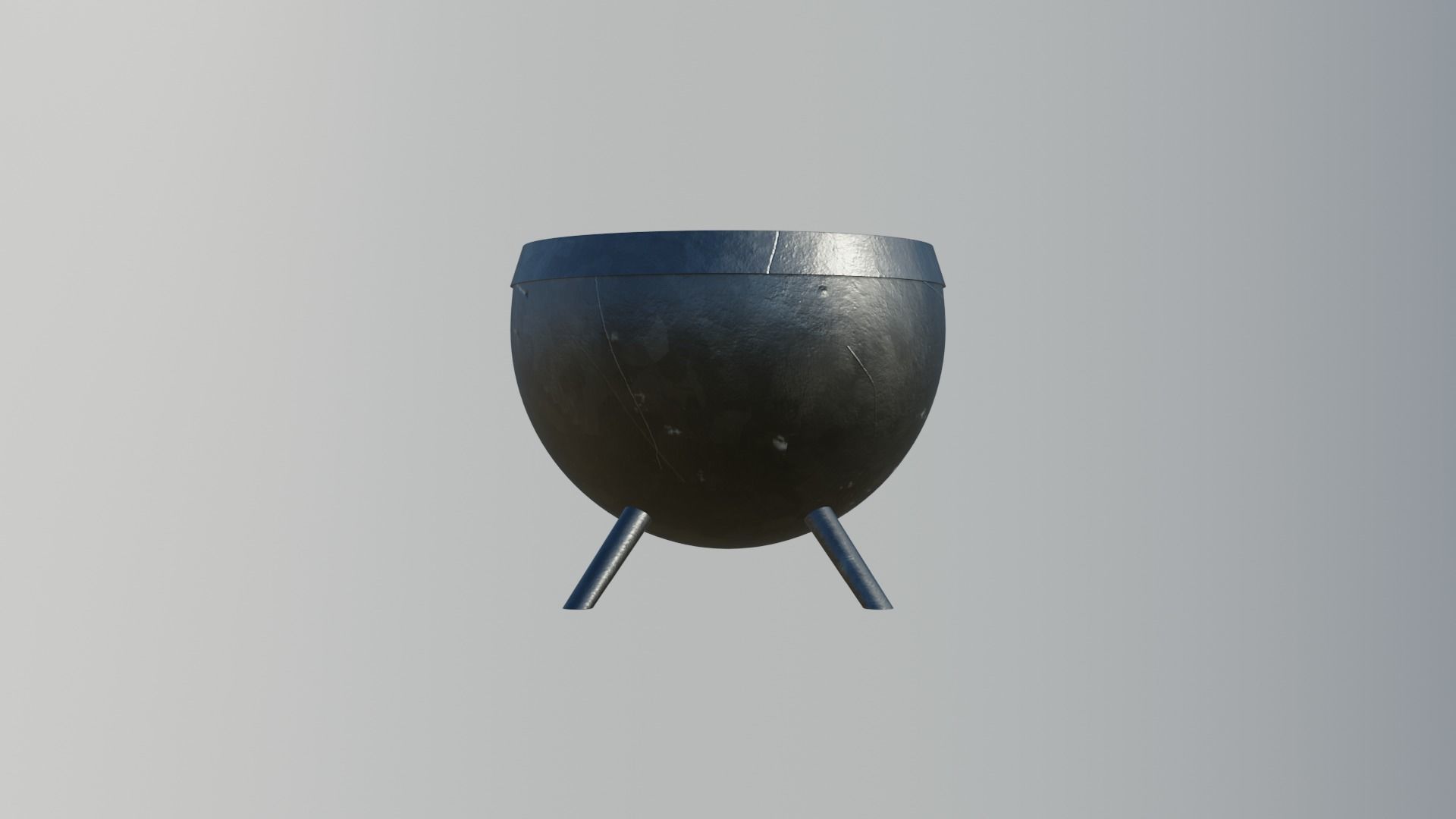 Cauldron with Blue potion Free 3D model_6