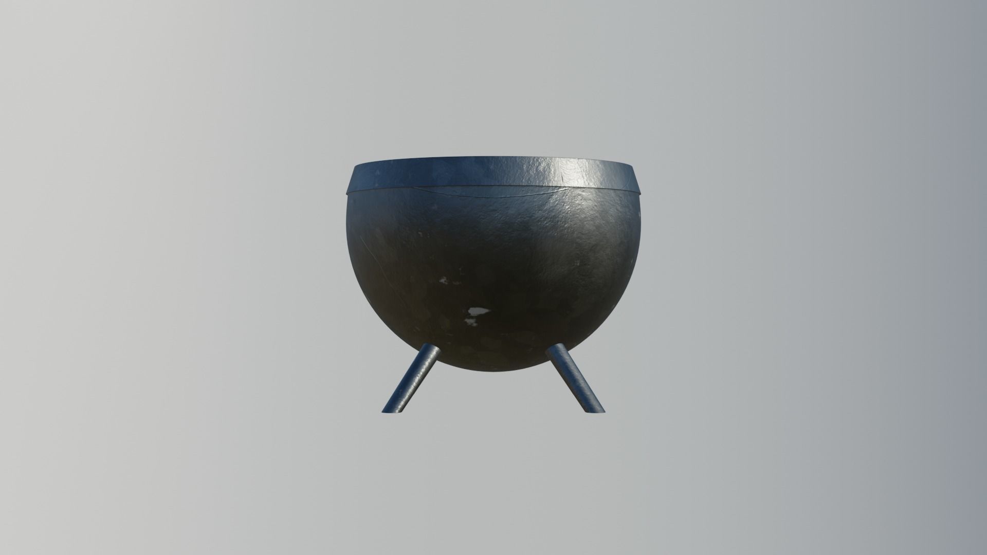 Cauldron with Blue potion Free 3D model_4