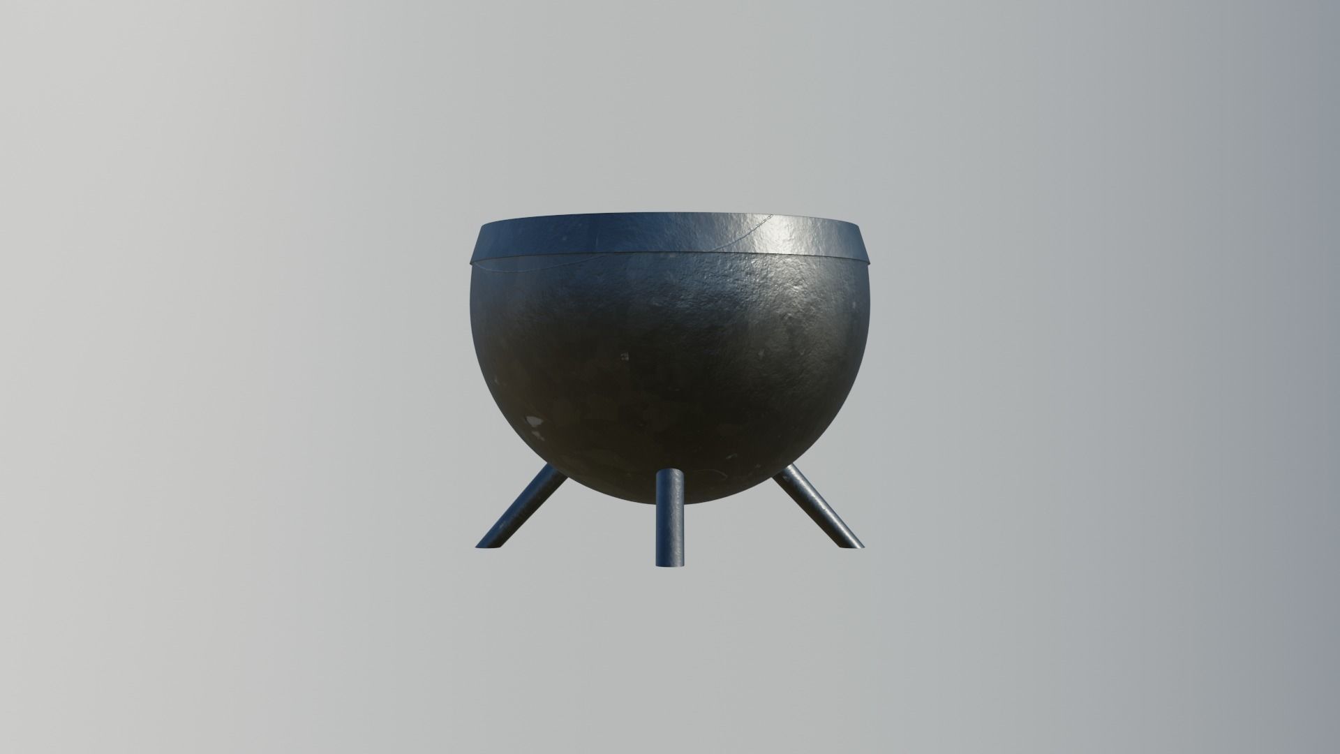 Cauldron with Blue potion Free 3D model_3
