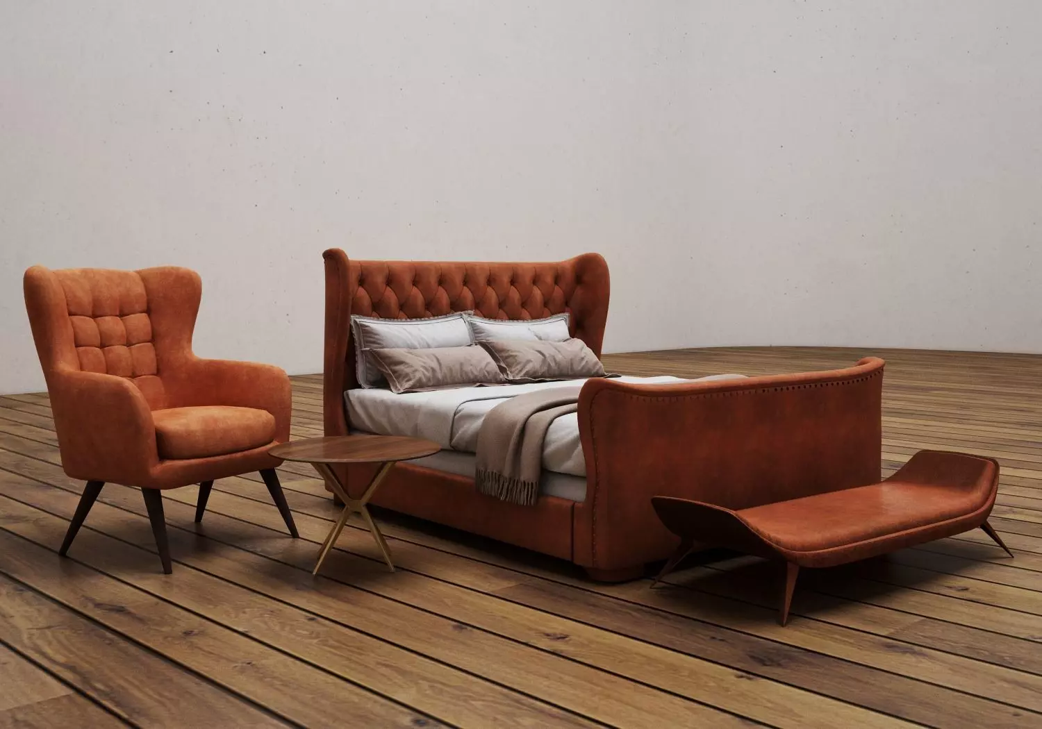 MODERN BED 3D model