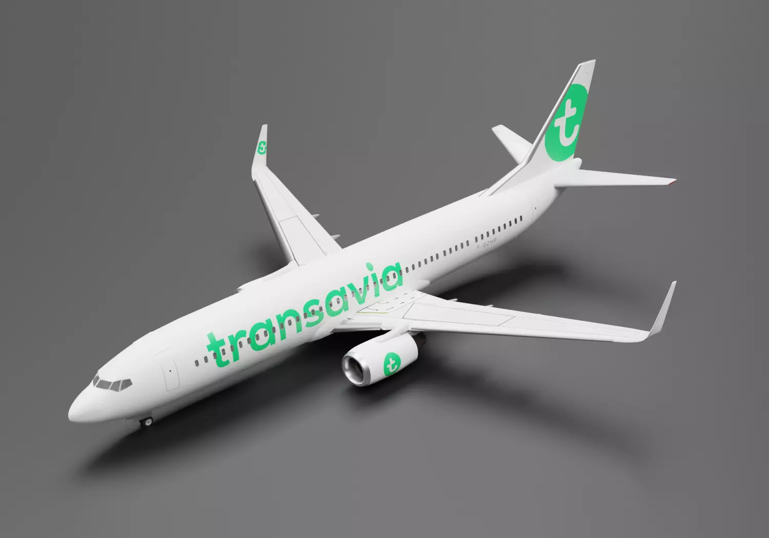 Boeing 737-800 Transavia 3D model_0