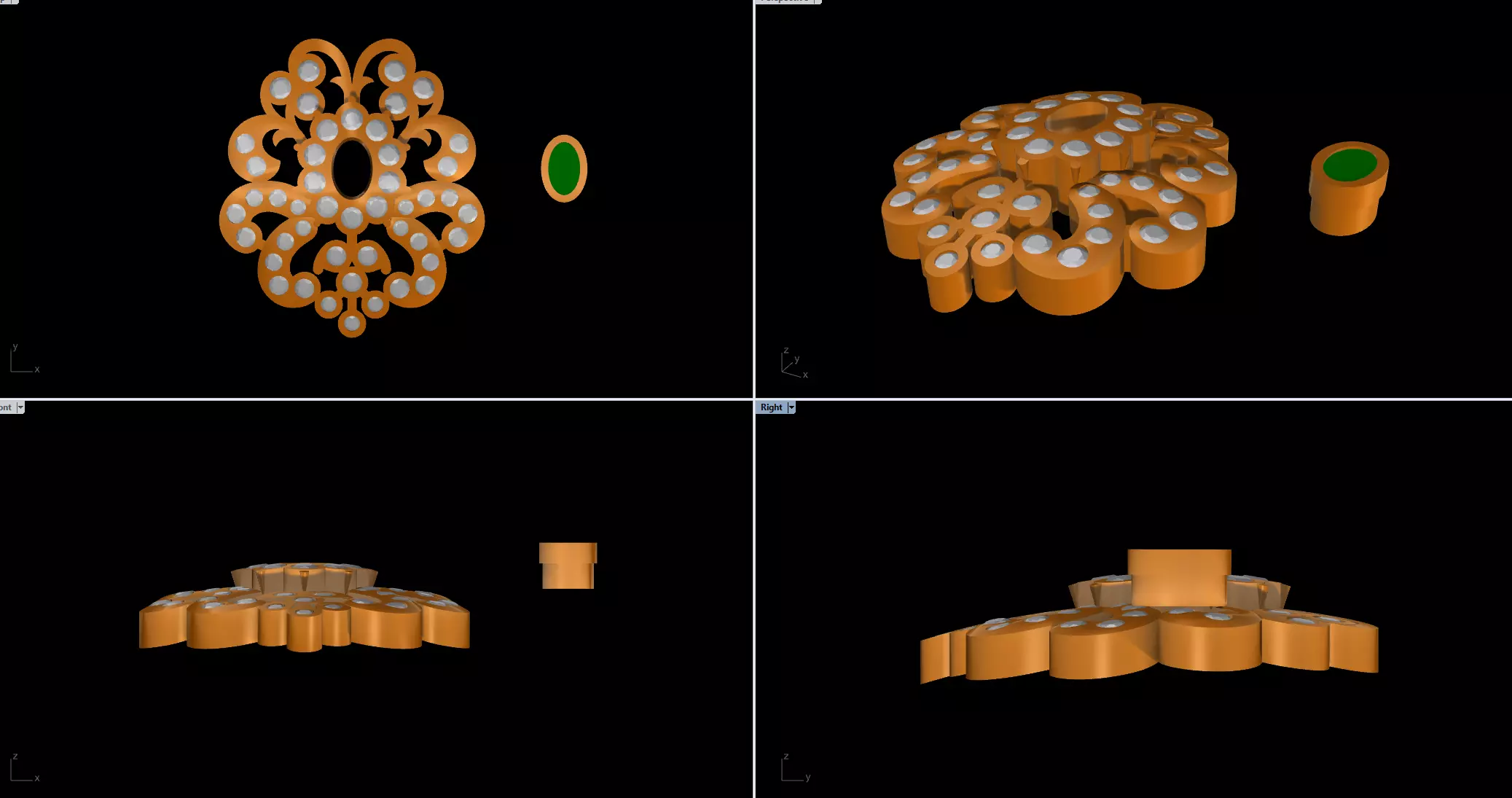 CLOSED SETTING PENDANT JEWELRY 3D print model