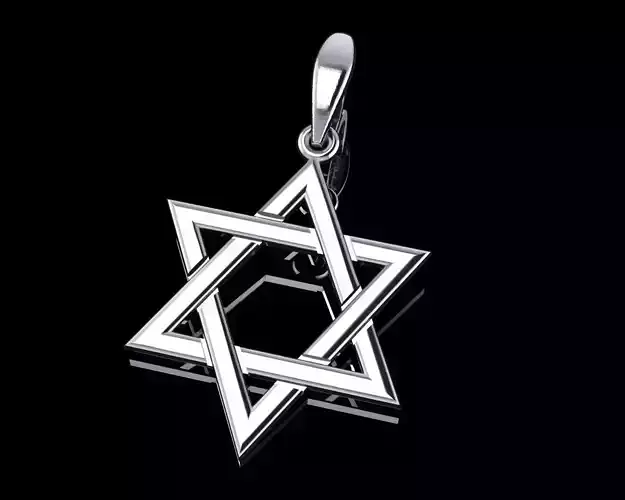 Pendant Star of David Free 3D print model