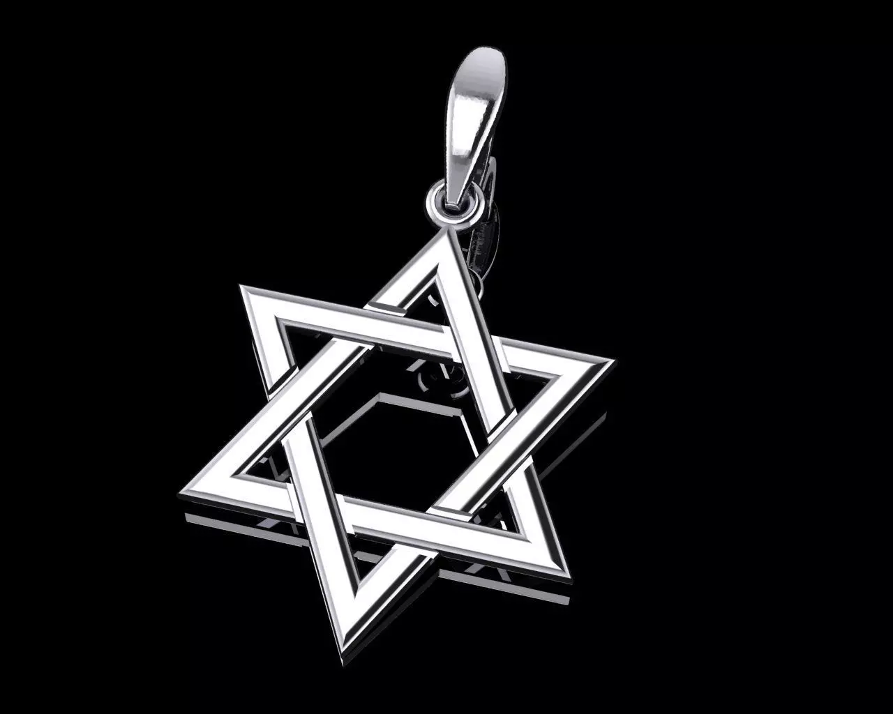 Pendant Star of David Free 3D print model