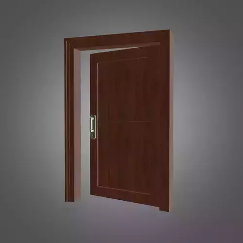 Simple Wooden Door with Steel furniture low-poly game ready