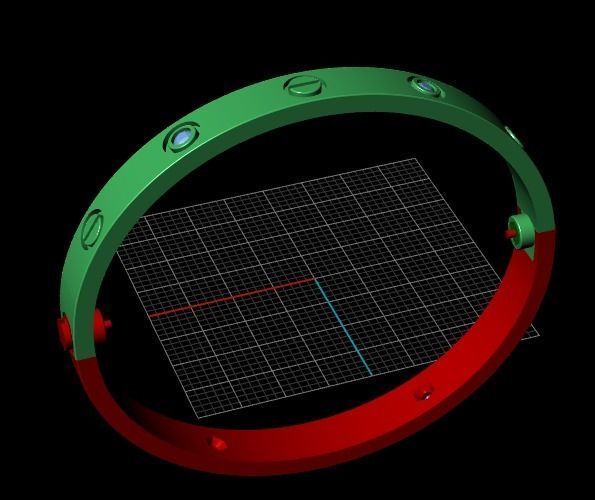 Bracelets B 9 160 mm 3D print model_3