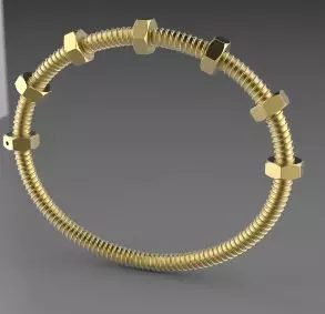 Cartier Nail  Bracelets B 17 3D print model_0