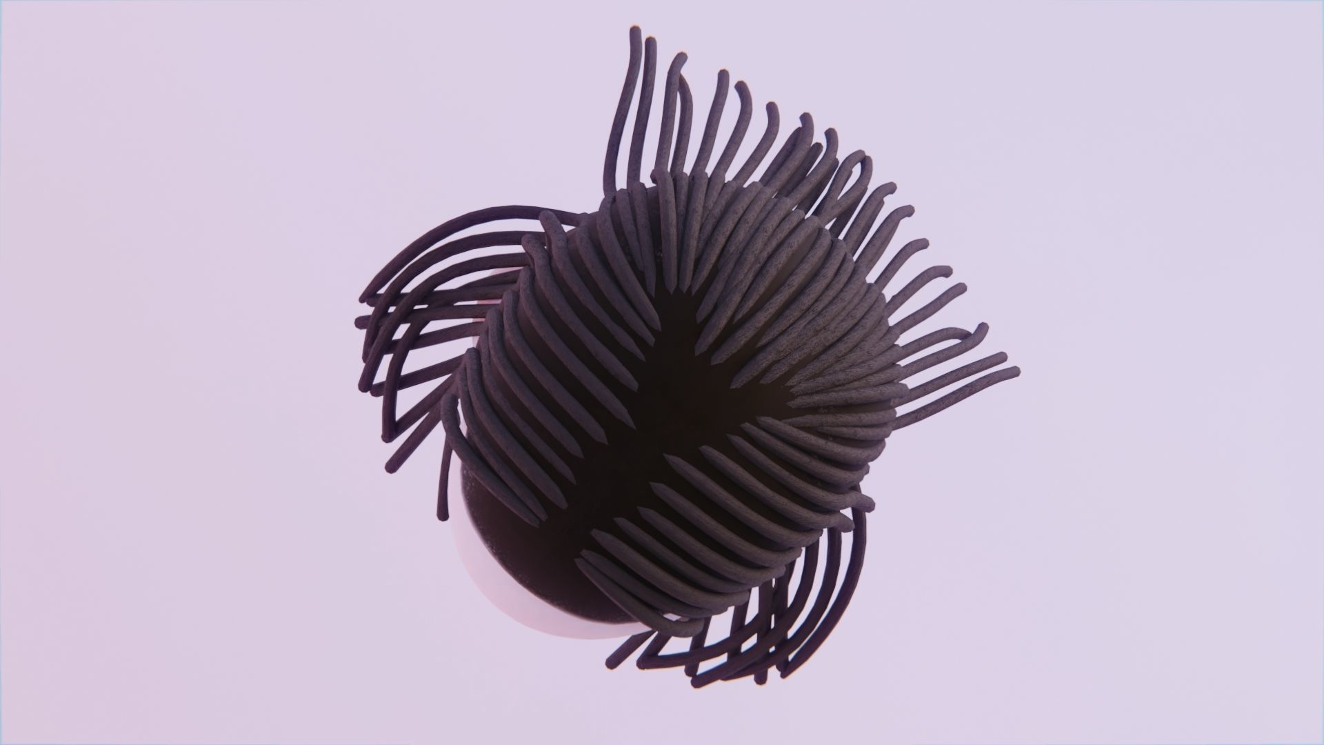 Standard Generic Dreadlocks Low-poly 3D model_4