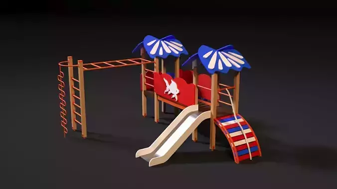 Childrens play complex 3D model