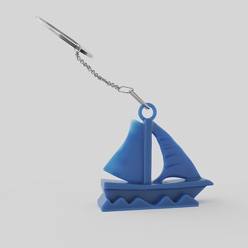 Yacht Keychain 3D print model
