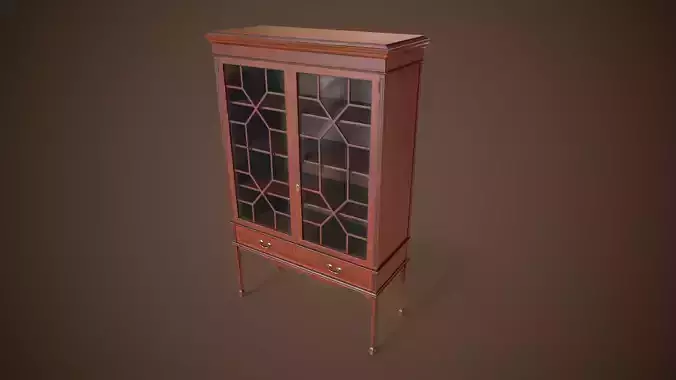 Vintage Locker Low-poly 3D model