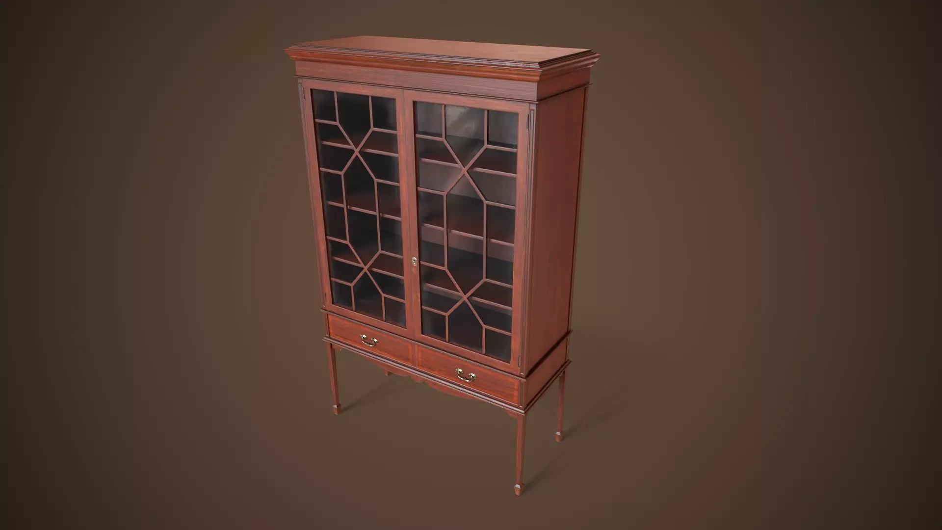 Vintage Locker Low-poly 3D model