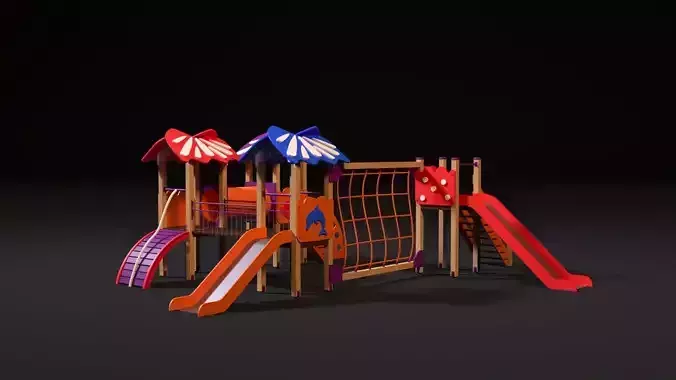 Childrens play complex 3D model
