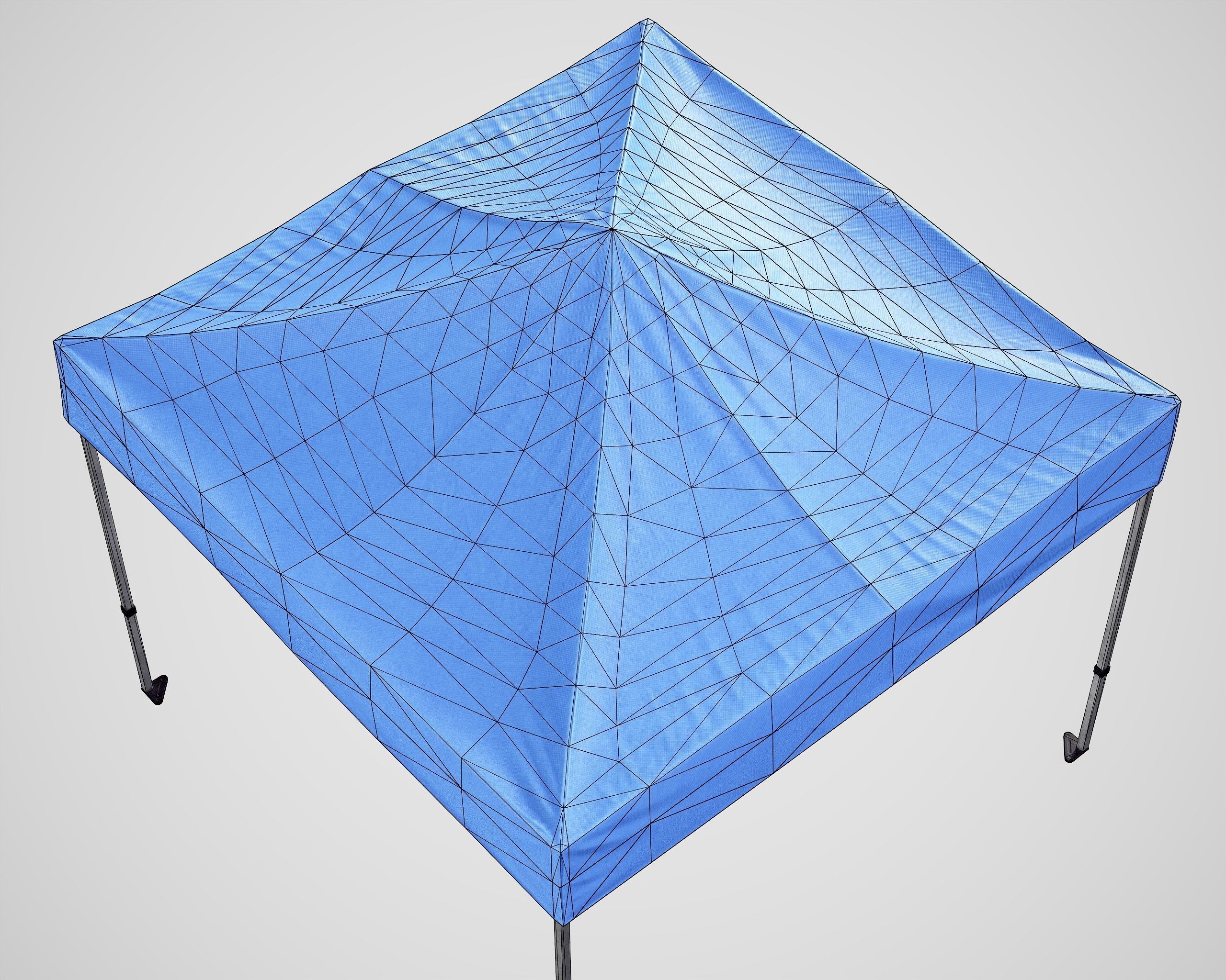 Folding Canopy Tent Low-poly 3D model_12