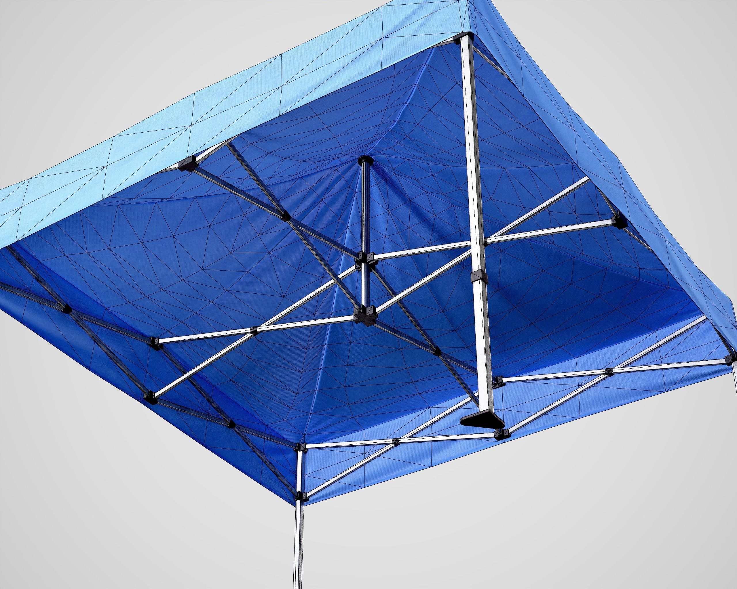 Folding Canopy Tent Low-poly 3D model_11