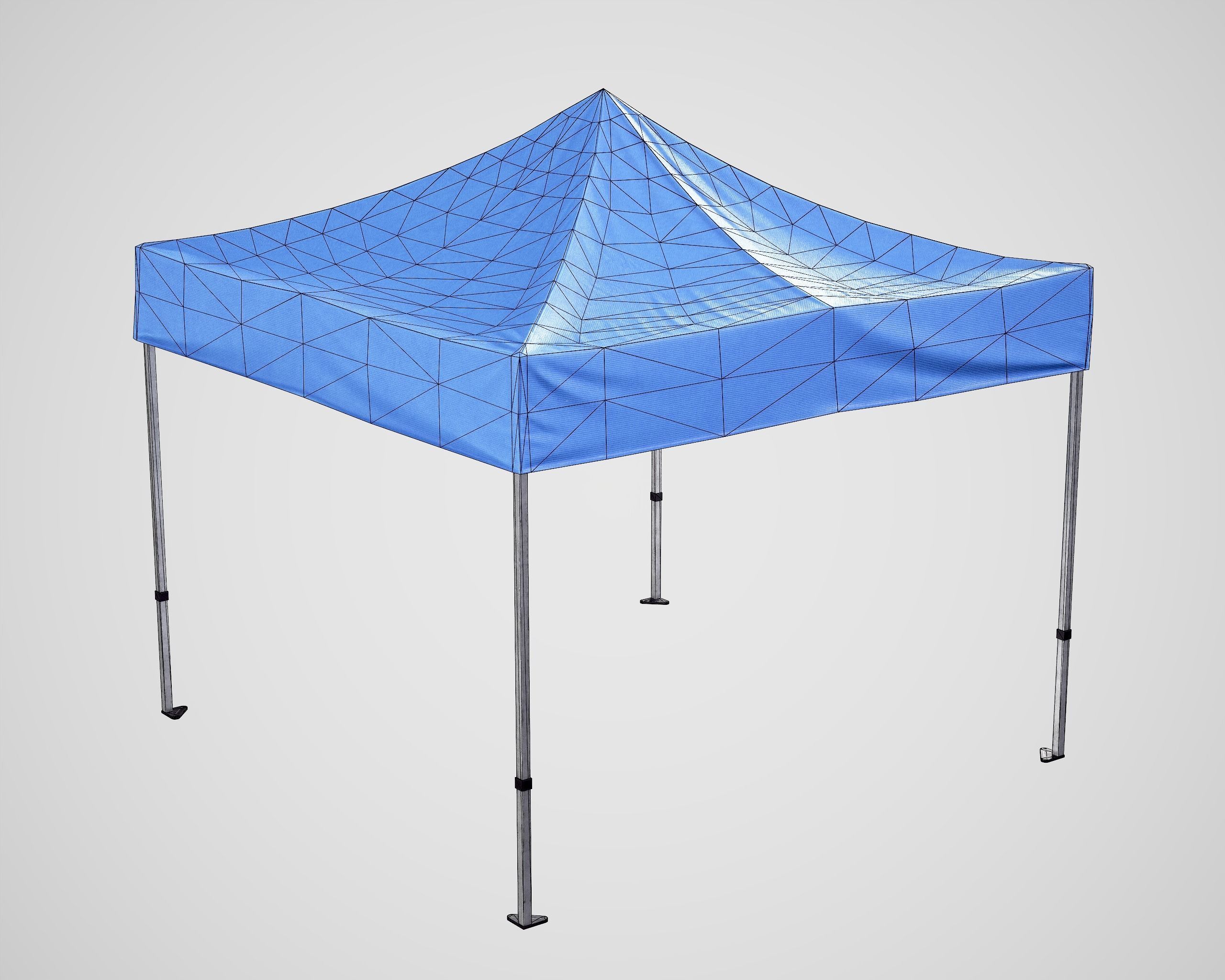 Folding Canopy Tent Low-poly 3D model_8