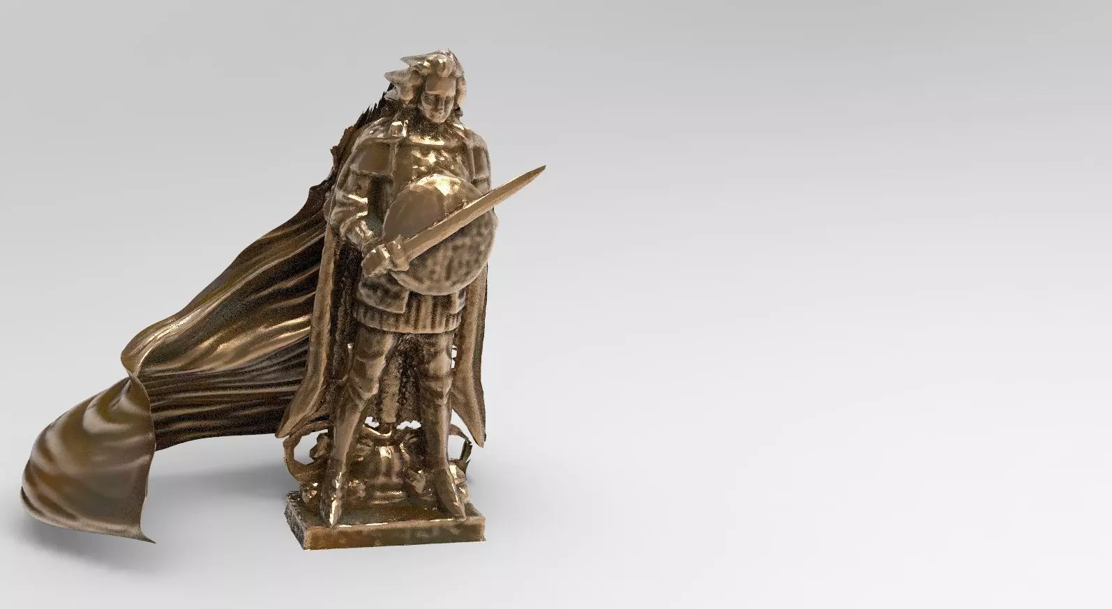 Arch Angel statue standing 3D model_0