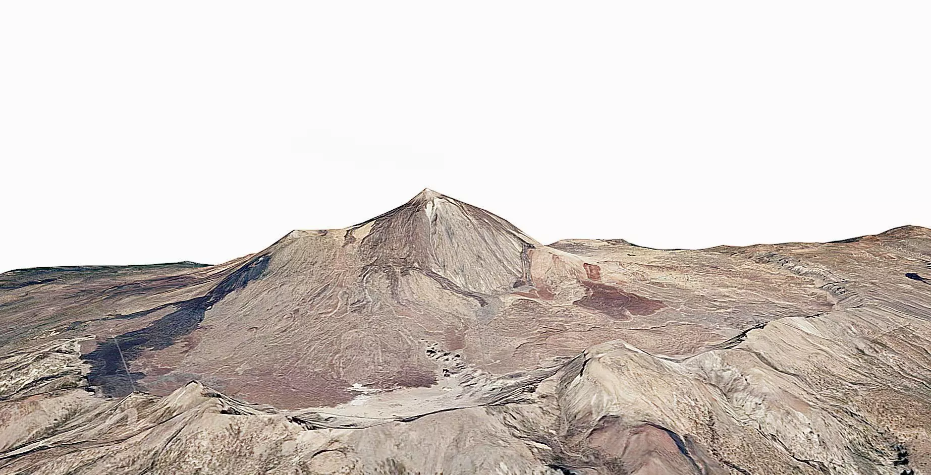 Mount Teide - volcano Low-poly 3D model