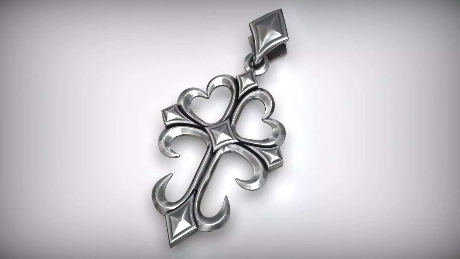 Cross Masonic Knights Templar Amulet Pendant 3D print model_0