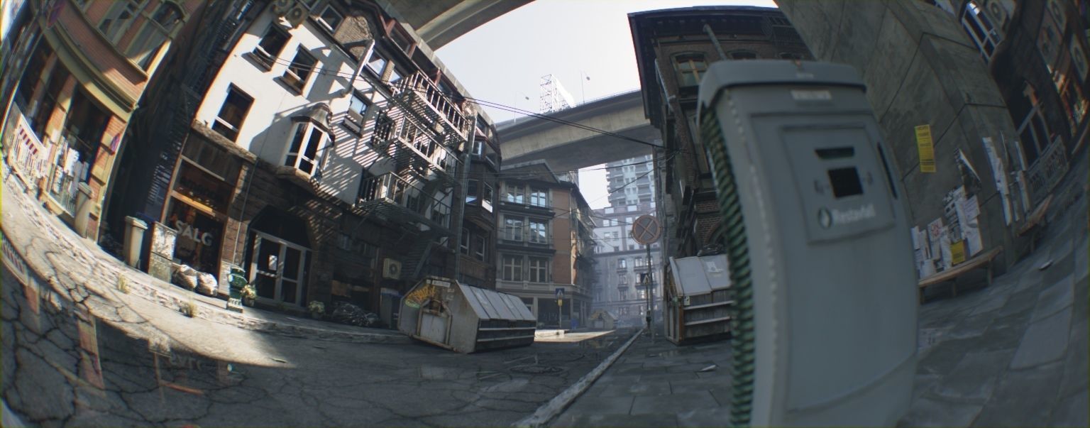 Photoreal Urban City Street Scene 3D model_4