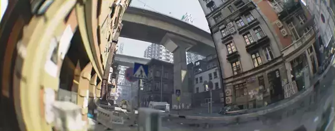 Photoreal Urban City Street Scene 3D model