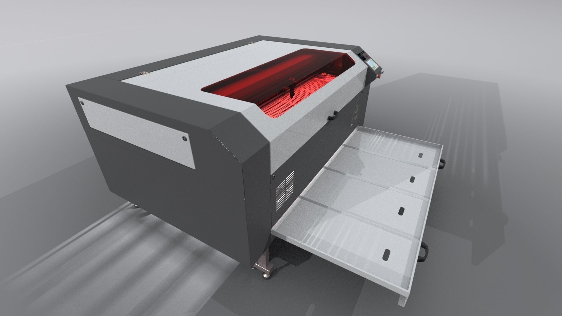 Laser machine CO2 3D model_1