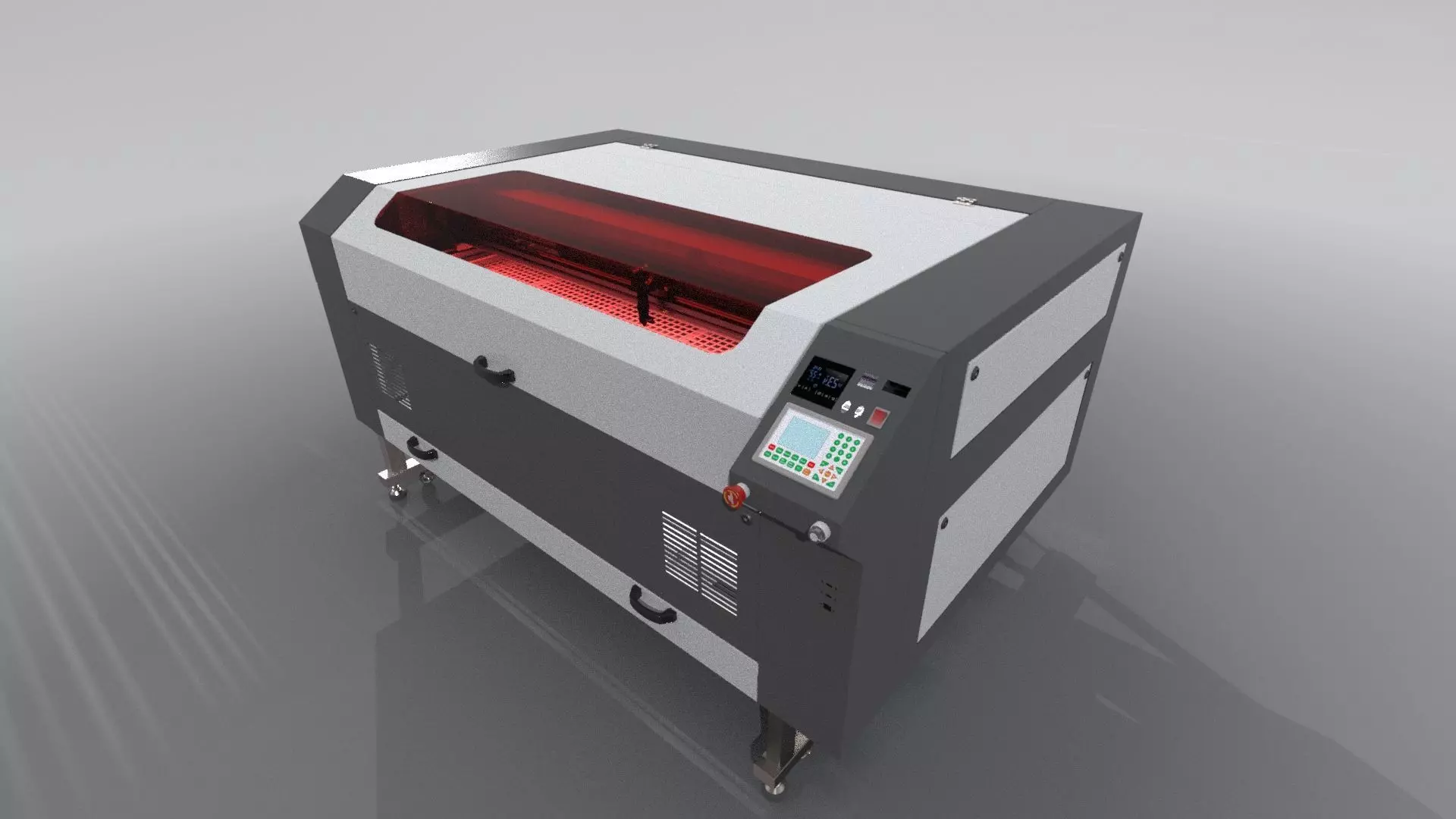 Laser machine CO2 3D model_0