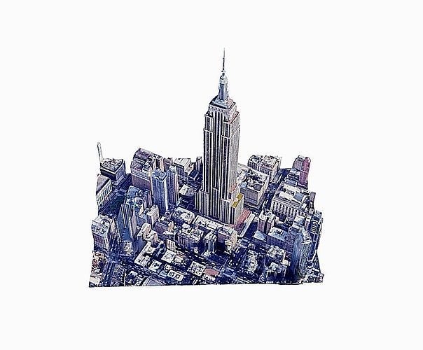 Empire State Building Low-poly 3D model 4