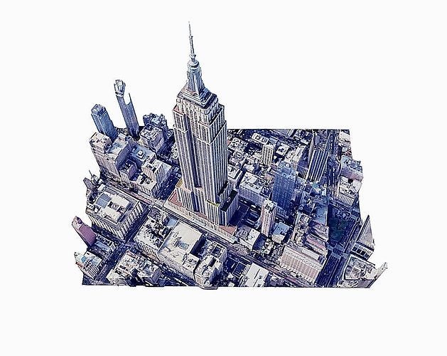 Empire State Building Low-poly 3D model 2