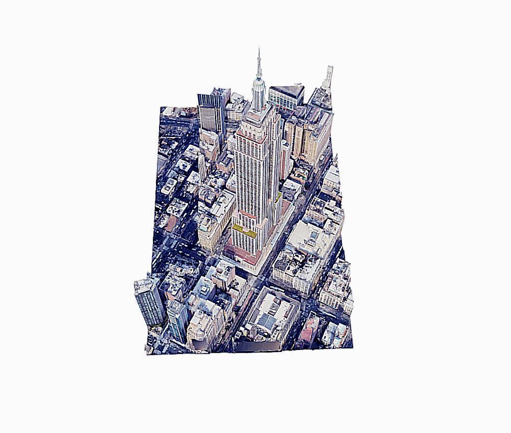 Empire State Building Low-poly 3D model_4