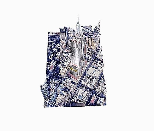 Empire State Building Low-poly 3D model 5