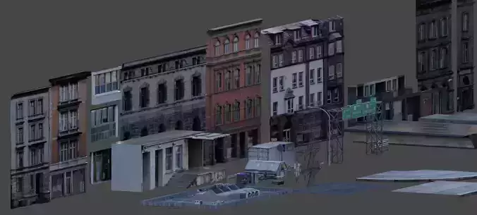 Photoreal Street Assets Blender 3D model