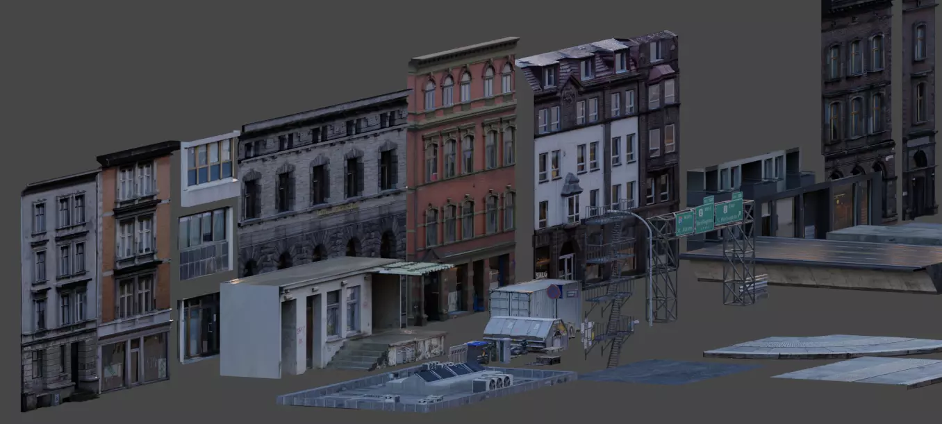 Photoreal Street Assets Blender 3D model_0