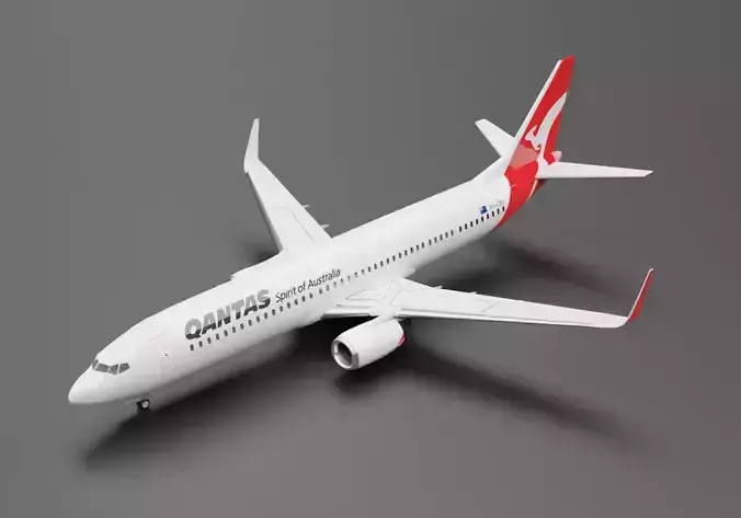 Boeing 737-800 Qantas  3D model