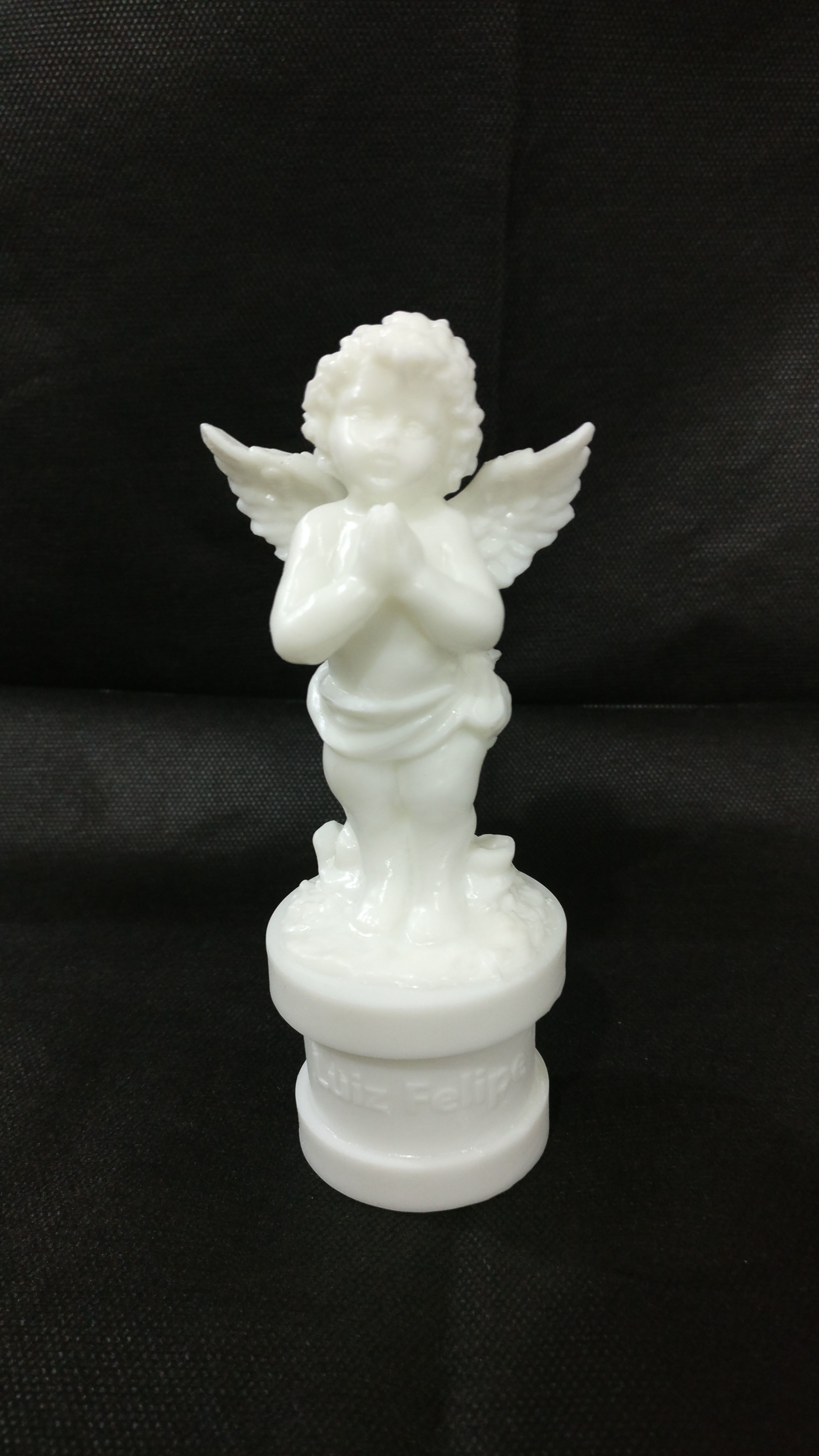 Little cute Praying angel with base 3D print model_4
