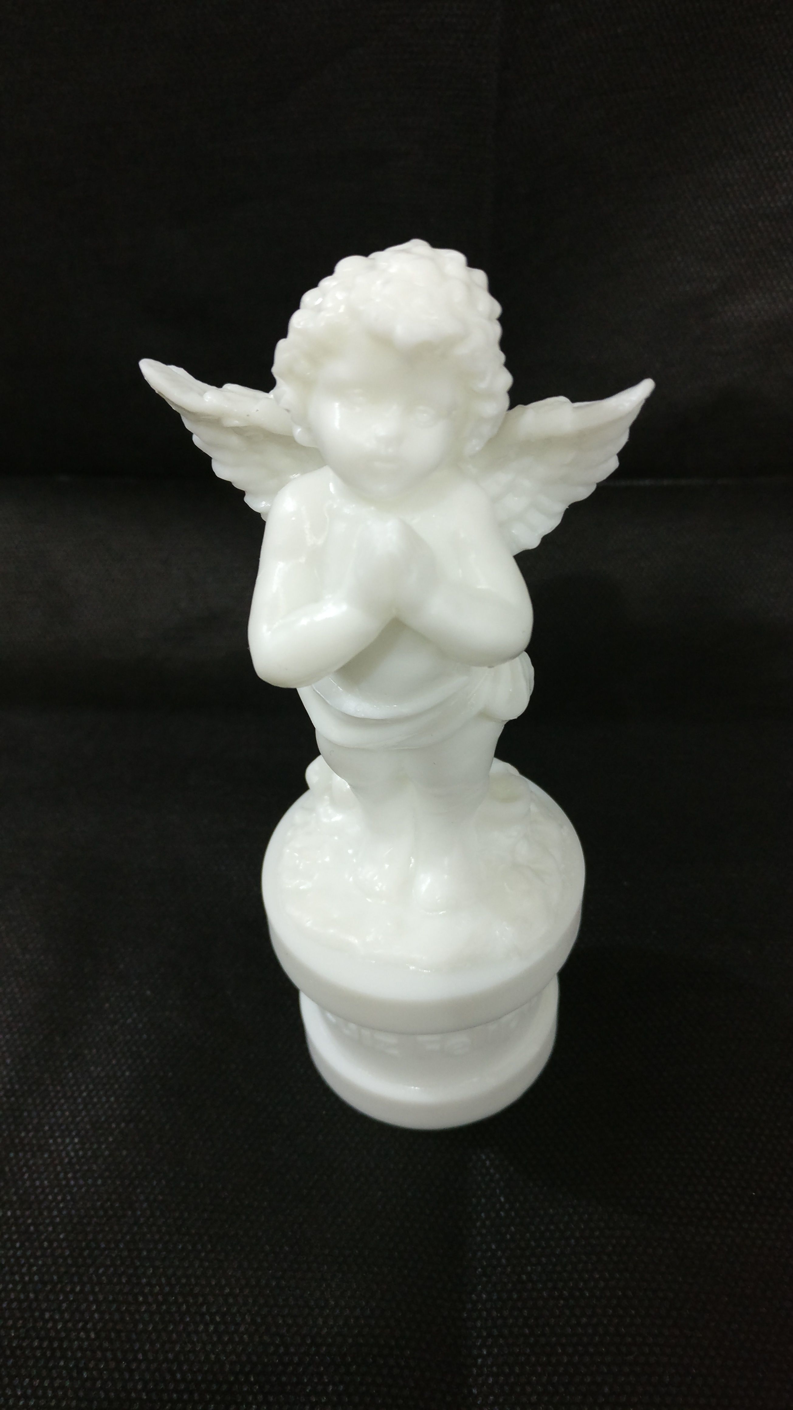 Little cute Praying angel with base 3D print model_5