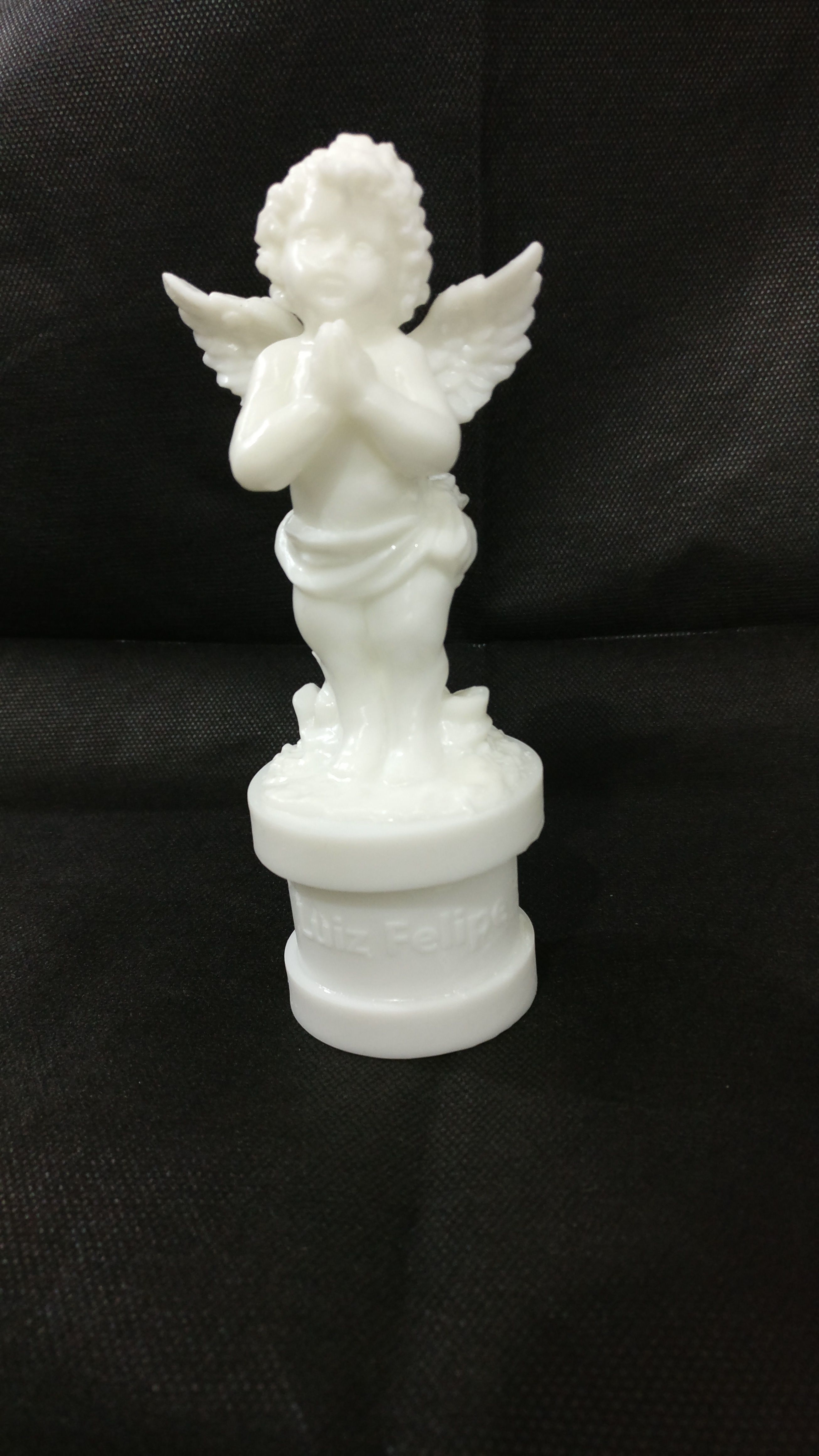 Little cute Praying angel with base 3D print model_6