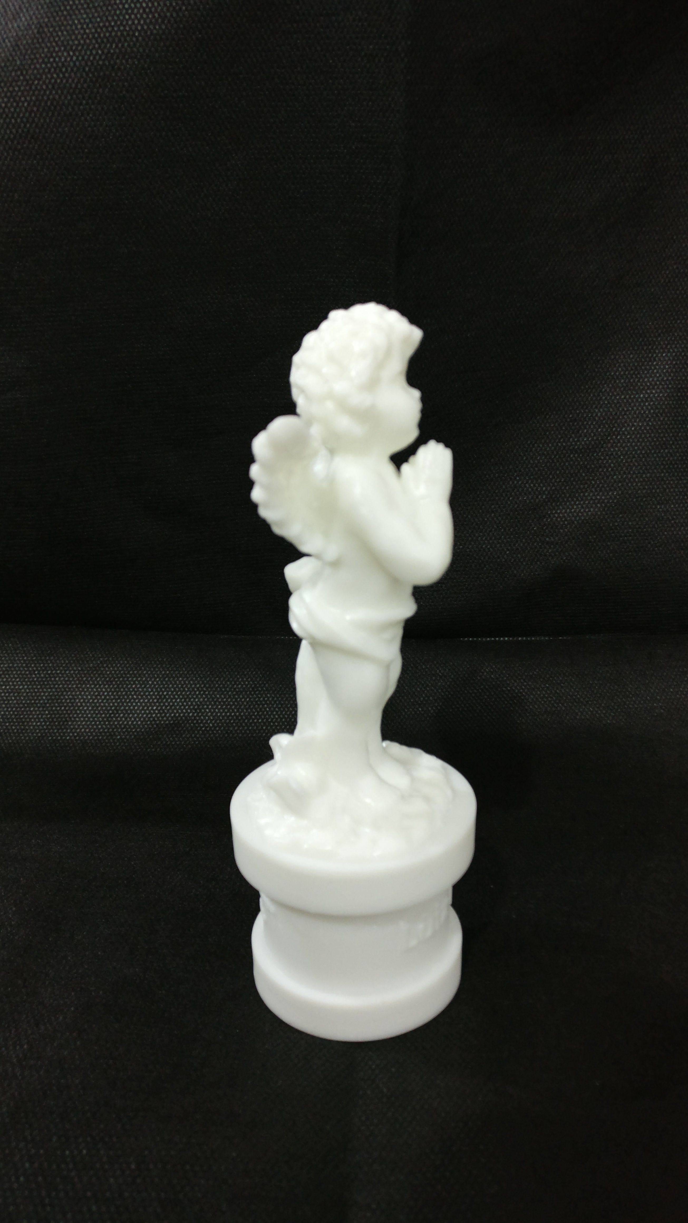 Little cute Praying angel with base 3D print model_3