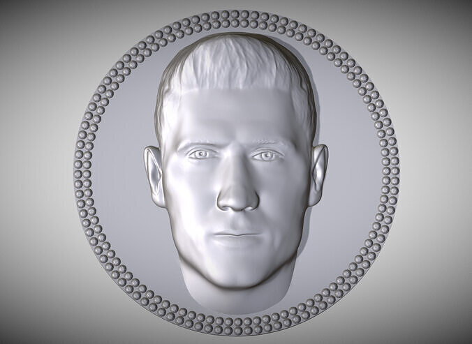 Robert Lewandowski medallion pendant 3D printing ready stl obj 3D print model